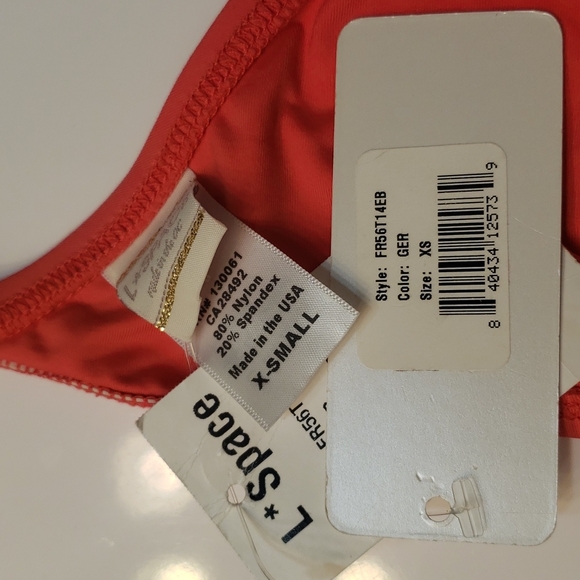 L* Space Coral Audrey fringe Plunge Bikini - Picture 10 of 16